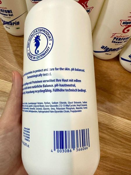 Sữa Tắm Cá Ngựa Algemarin Hương Nước Hoa Chai Vòi 600ml