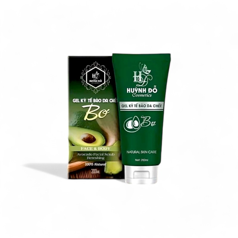 Gel Kỳ Tế Bào Da Chết Bơ Cho Mặt Và Body Huỳnh Đỗ 200ml