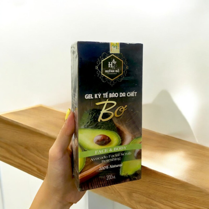 Gel Kỳ Tế Bào Da Chết Bơ Cho Mặt Và Body Huỳnh Đỗ 200ml