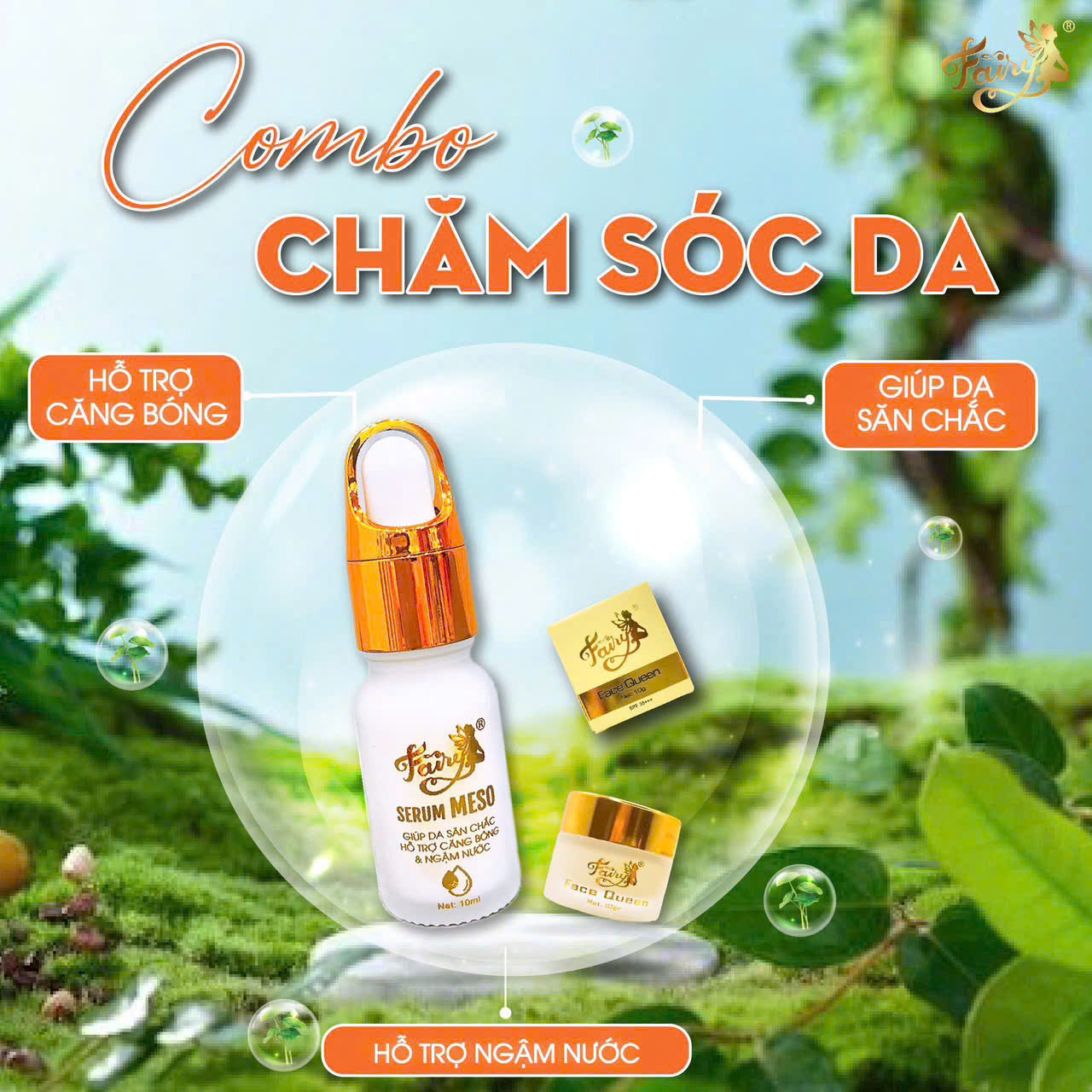 Da chị em khô đậm sâu thì cứ hốt ngay bộ serum Meso face Queen này sài tới cho em nhen