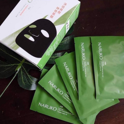 Mặt Nạ Naruko Tràm Trà Kiềm Dầu Giảm Mụn Tea Tree Shine Control and Blemish Clear Mask Hộp 8 Miếng
