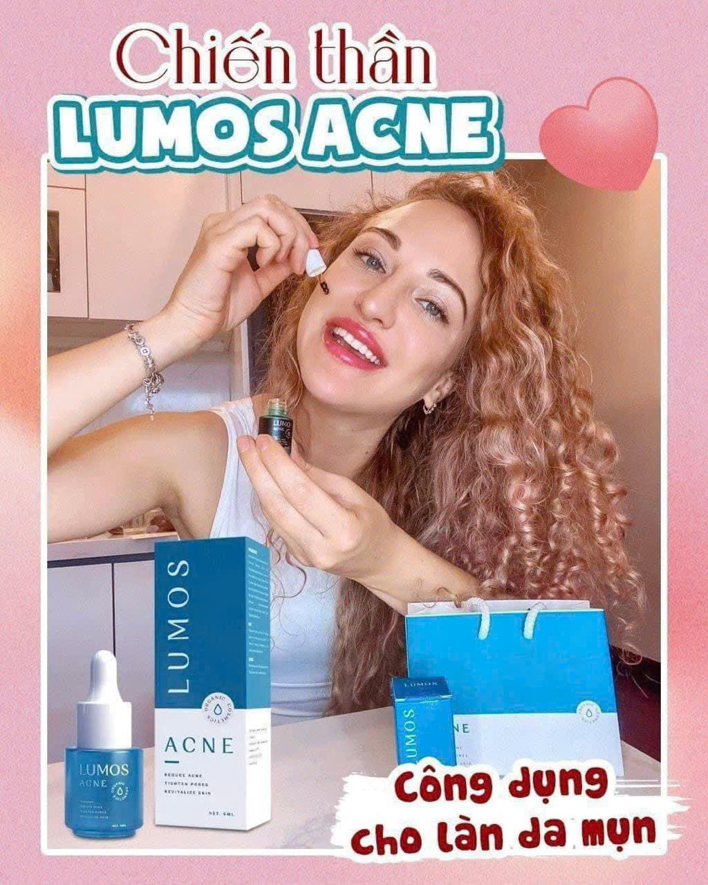 Da đẹp hết mụn mặt mộc tự tin chỉ với 1 chai Lumos Acne