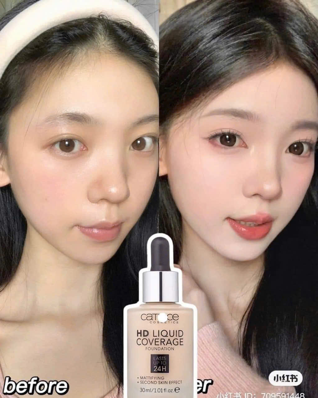 Kem nền Catrice HD Liquid Coverage Foundation 24h.