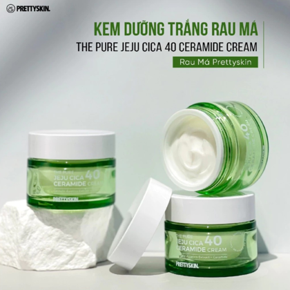 Kem Dưỡng Trắng Da Prettyskin The Pure Chiết Xuất Rau Má Ceramide Cream 52ml