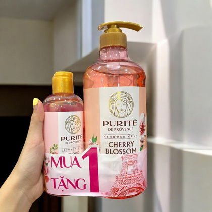 Sữa Tắm Trắng Da Purité Hương Hoa Anh Đào Cherry Blossom 850ml