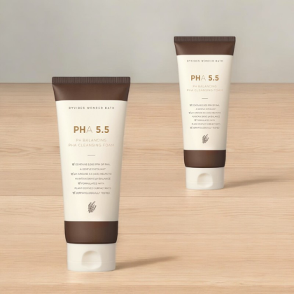 Sữa Rửa Mặt Tẩy Tế Bào Chết Byvibes Wonder Bath PHA 5.5 PH Balancing PHA Cleansing Foam  hỗ trợ điều trị mụn