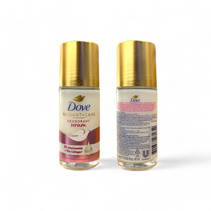 Lăn Khử Mùi Dưỡng Trắng Dove 3% Niacinamide + 10x Collagen Chai Màu Tím 45ml