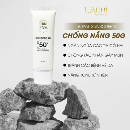 Kem Chống Nắng Lachi Cheese SPF 50+ Royal Sunscreen - Phiên Bản Mới