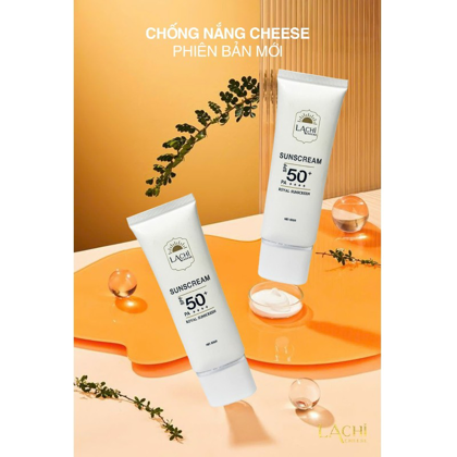 Kem Chống Nắng Lachi Cheese SPF 50+ Royal Sunscreen - Phiên Bản Mới
