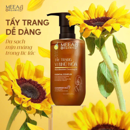 Nước Tẩy Trang Meea Organic Vi Nhũ Hóa Dạng Dầu Micro Emulsion Cleaning Oil 150ml