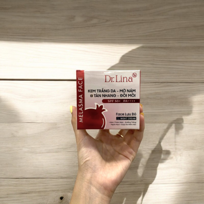 Kem Face Lựu Đỏ Dr.Lina Melasma Face Giảm Nám Ban Đêm 25g