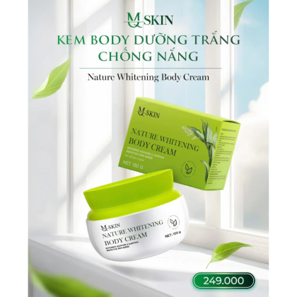 Combo Kem Ủ Trắng và Kem Body Dưỡng Trắng Sữa Dừa MQ Skin Nature Whitening Body