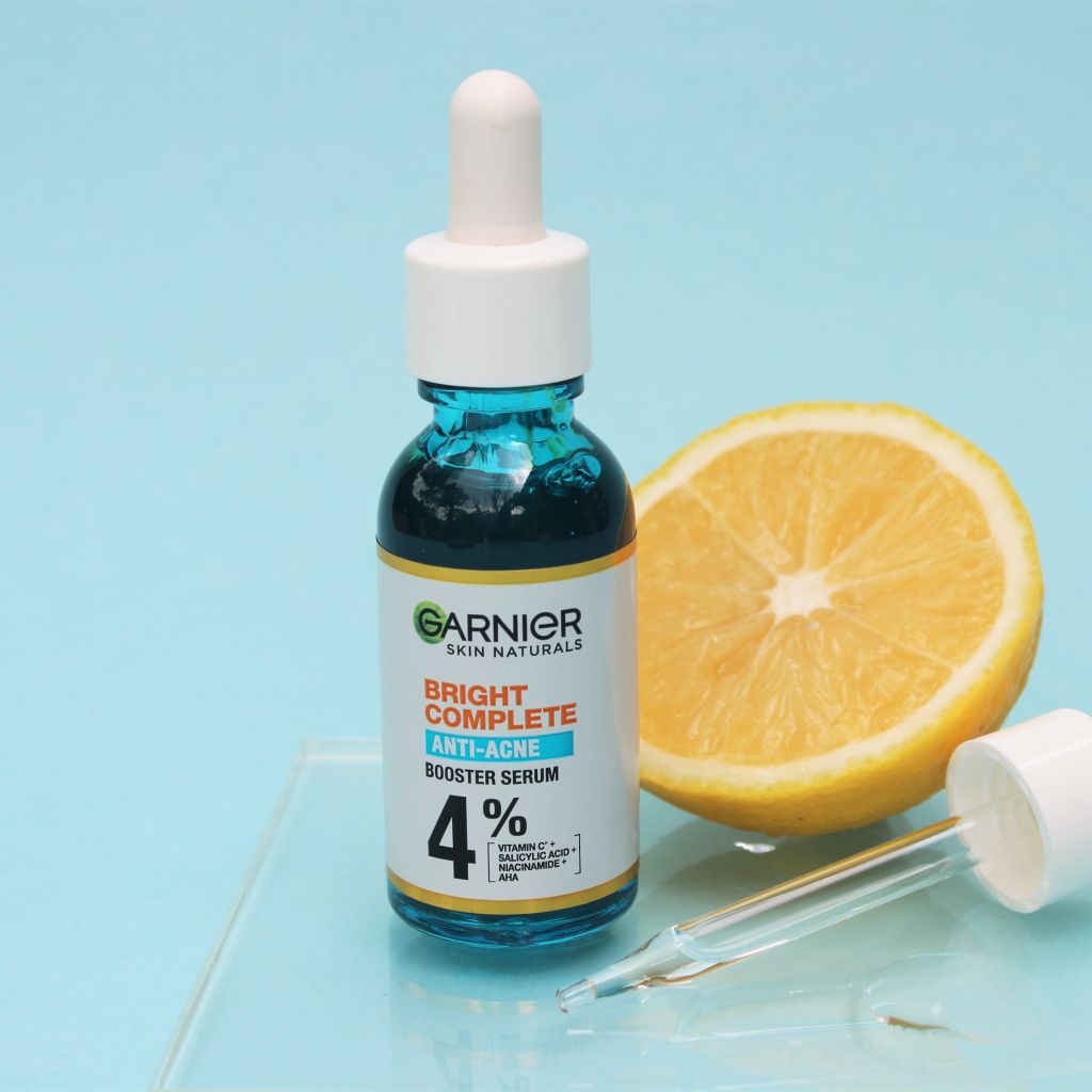 Serum GARNIER Bright Complete Anti-Acnes Booster Hỗ Trợ Giảm Mụn, Sáng Da Chai 30ml
