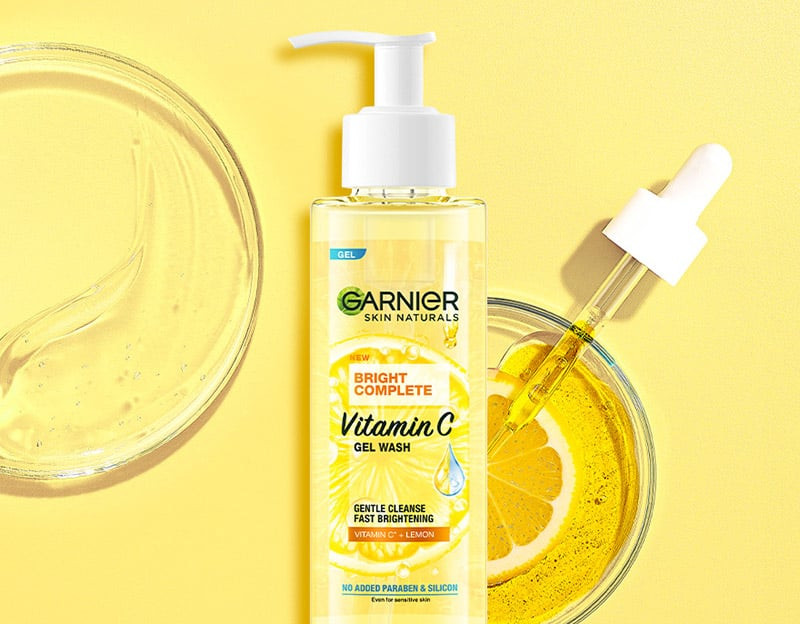 Gel Rửa Mặt Vitamin C Garnier Skin Naturals bright Complete Vitamin C 120ml