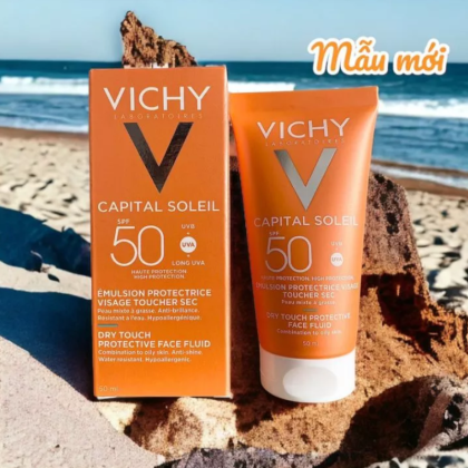 Kem chống Nắng mẫu mới Vichy Capital Soleil Dry Touch Face Fluid SPF50 UVA+UVB