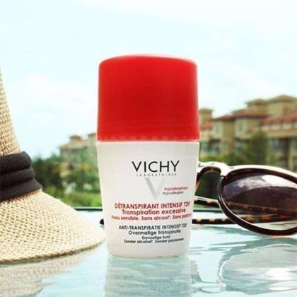 Lăn Nách Vichy Khử Mùi Diệt Khuẩn Detranspirant Intensif 72H 50ml