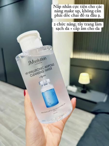 Nước Tẩy Trang Dịu Nhẹ JM Solution H9 Hyaluronic Ampoule Cleansing Water Aqua 850ml