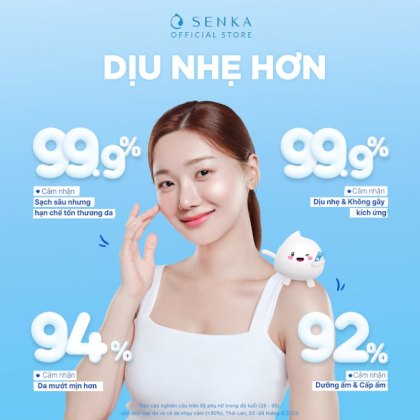 Sữa rửa mặt Senka perfect whip 120g màu xanh dương