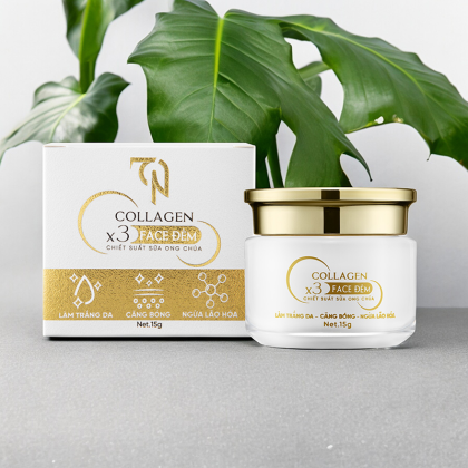 Kem Face Đêm X3 Chiết Xuất Sữa Ong Chúa 15g  Hỗ Trợ Dưỡng Trắng Da Giữ Ẩm Ngừa Lão Hóa Da