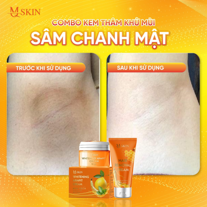 Combo Kem Tẩy Lông + Kem Thâm Nách MQ Skin Sâm Chanh Mật giảm thâm nách