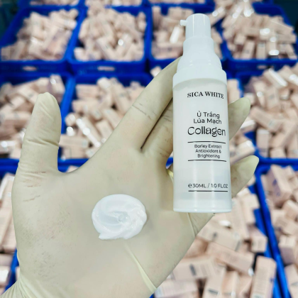 Kem Ủ Trắng Lúa Mạch Collagen Sica White Hỗ trợ làm mờ các vết thâm sạm nám giúp da luôn trẻ khỏe đầy sức sống