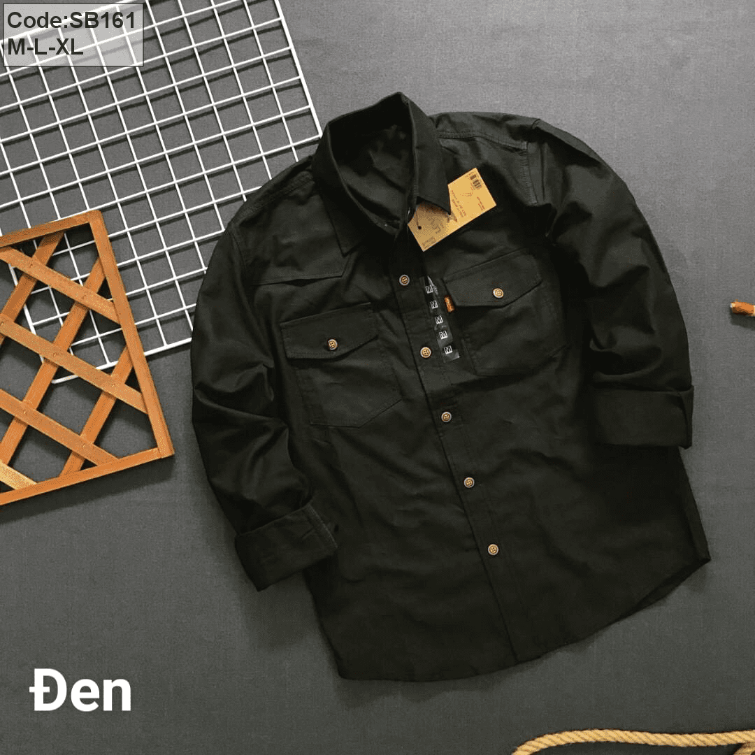 Địa chỉ sỉ sơ mi nam tay dài 2 túi cao cấp