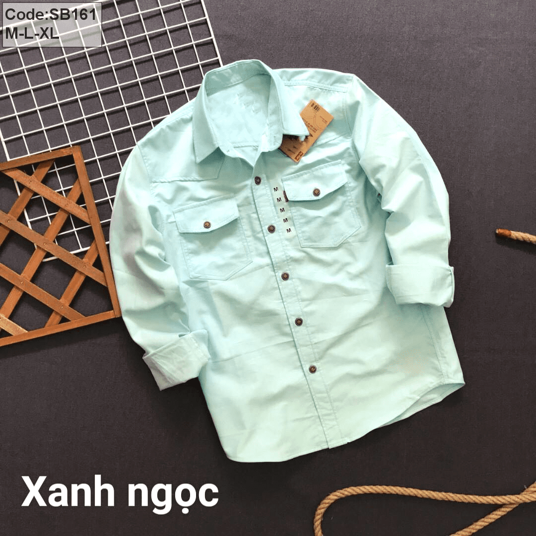Địa chỉ sỉ sơ mi nam tay dài 2 túi cao cấp