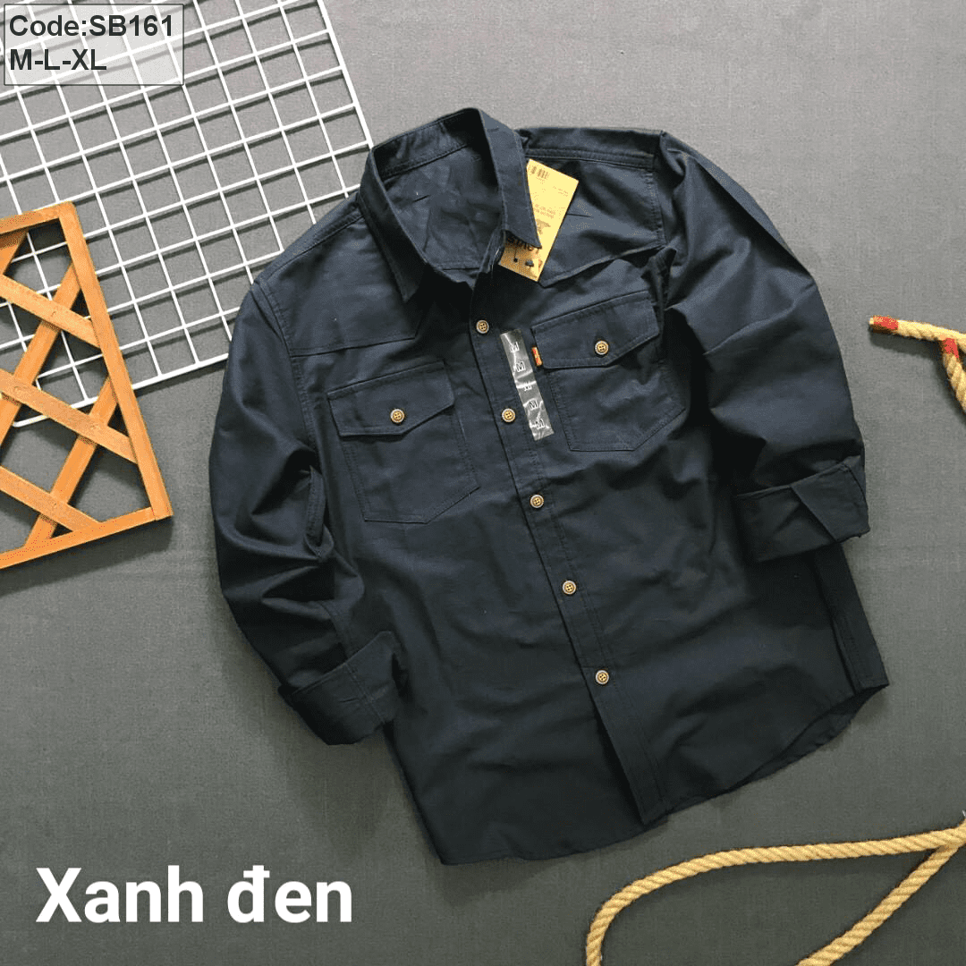 Địa chỉ sỉ sơ mi nam tay dài 2 túi cao cấp