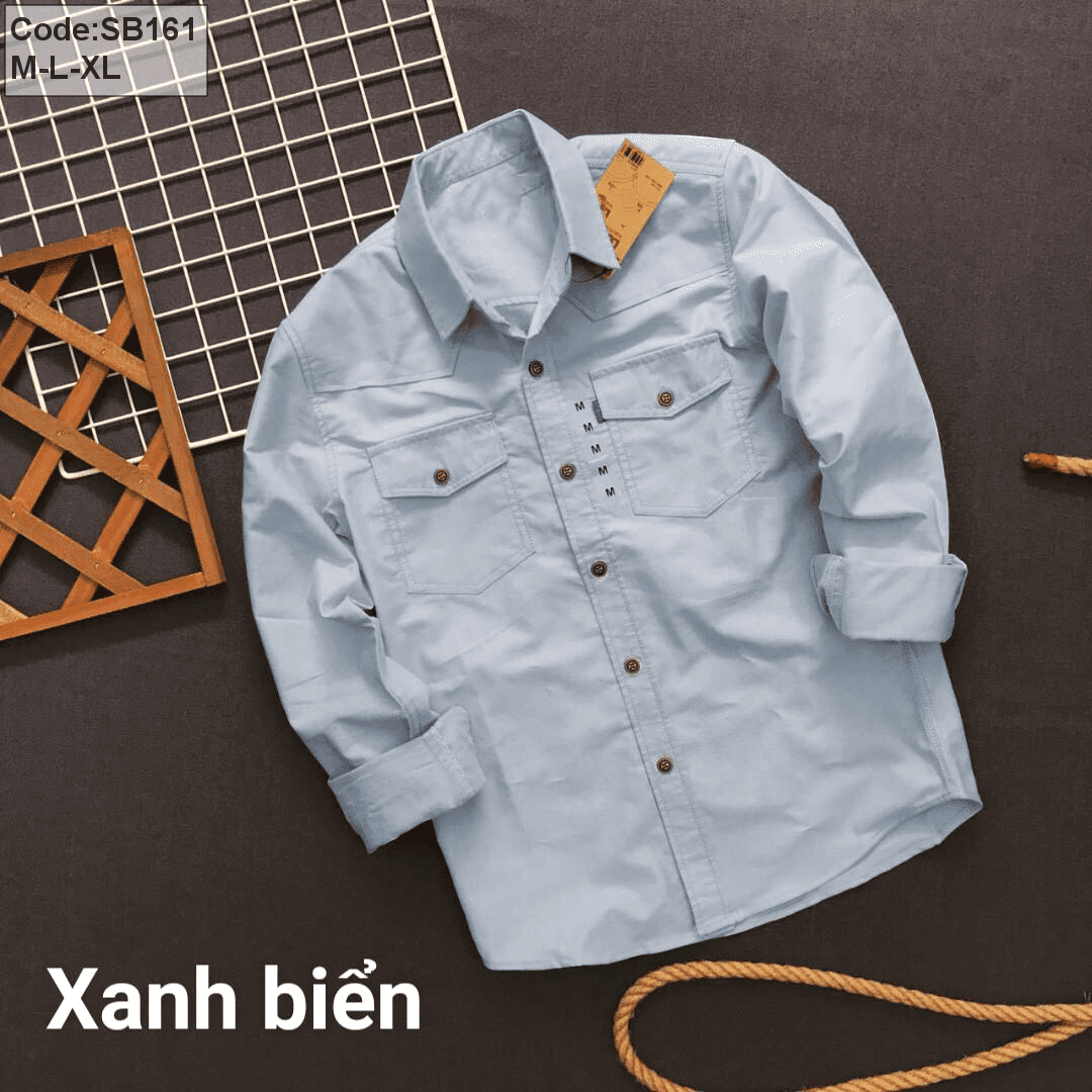 Địa chỉ sỉ sơ mi nam tay dài 2 túi cao cấp