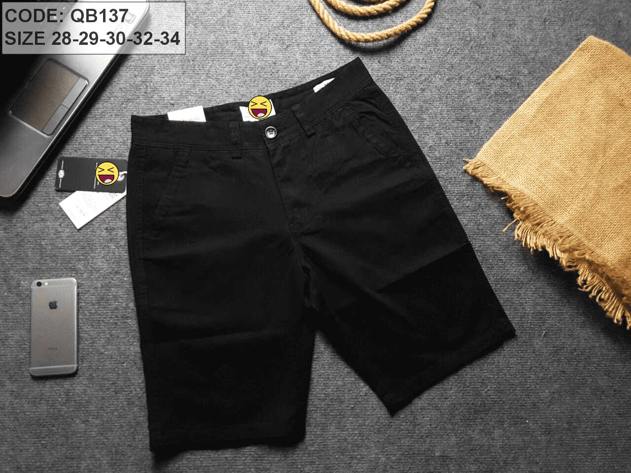 Quần short kaki nam quần lỡ P&B