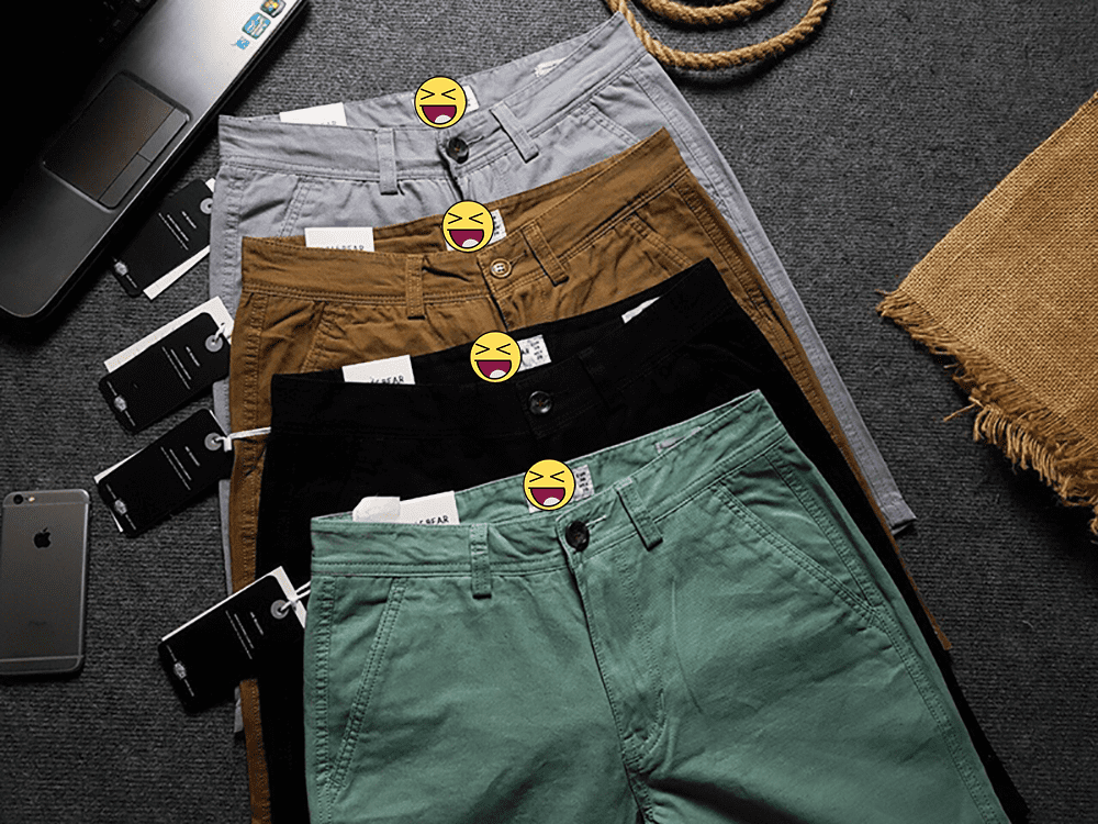 Quần short kaki nam quần lỡ P&B
