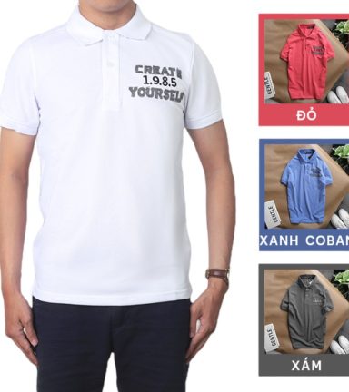 Áo Thun Nam Polo Cổ Bẻ Vải Thêu Chữ - CS094