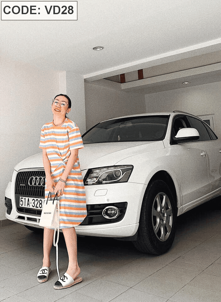 Lấy sỉ đầm thun sọc in cao cấp