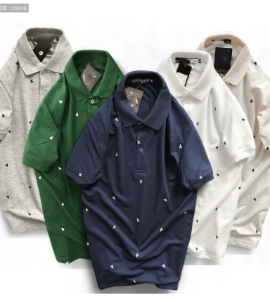 Áo Thun Nam Có Cổ Polo In Hình Tam Giác - CS049
