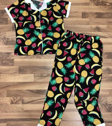 Đồ bộ pijama quần dài họa tiết trái cây