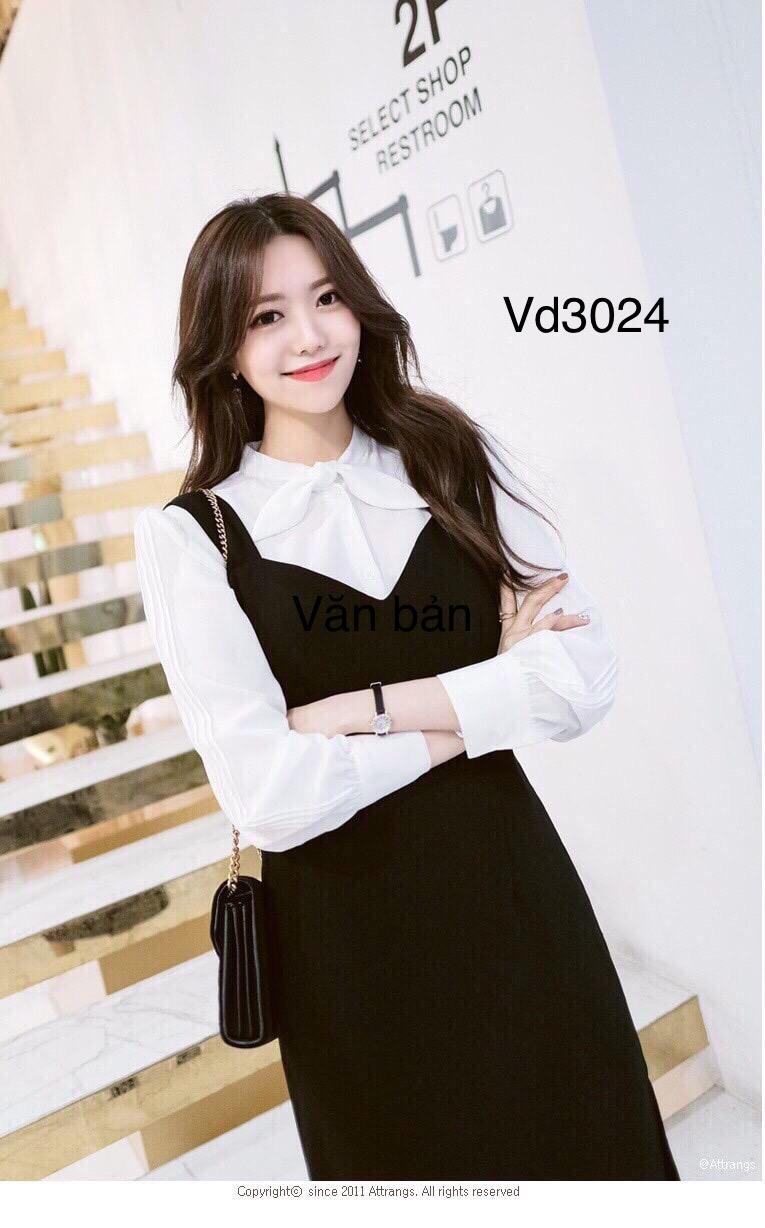 Sỉ set áo sơ mi kèm yếm đen