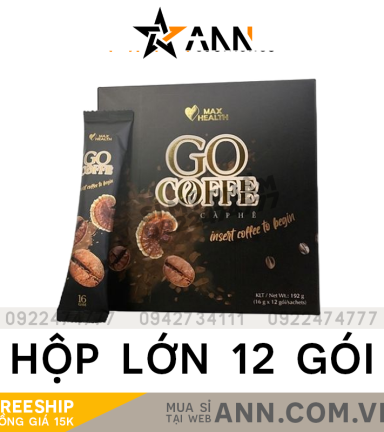 Cafe Giảm Cân Go Coffe Max Health Hộp Lớn 12 Gói - 8936188880122