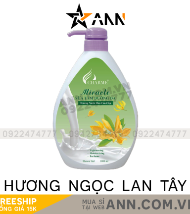 Sữa Tắm Nước Hoa Charme Miracle 1000ml Hương Ngọc Lan Tây - 8936194690210