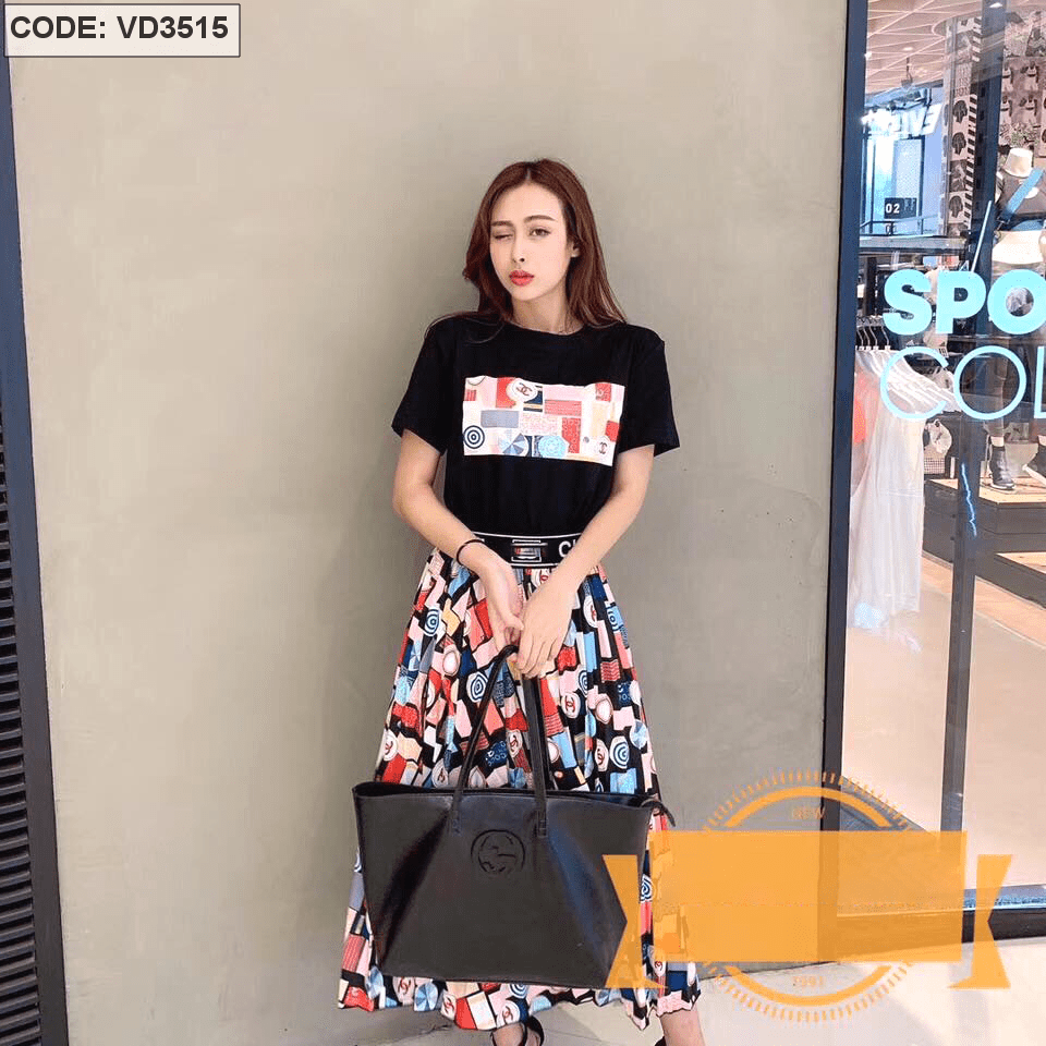 CẢ SET] Set đồ nữ, Set áo phông mix chân váy chữ a kaki trẻ trung năng động  size XS,S, M S2 LILY | Shopee Việt Nam