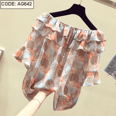 Áo kiểu nữ hoa trễ vai