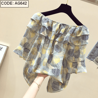 Áo kiểu nữ hoa trễ vai
