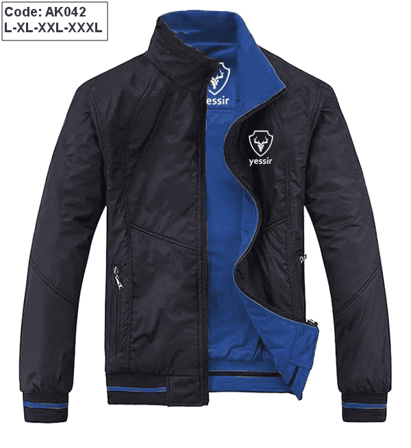 Giá sỉ áo khoác nam 2 lớp mặc được 2 kiểu thêu logo