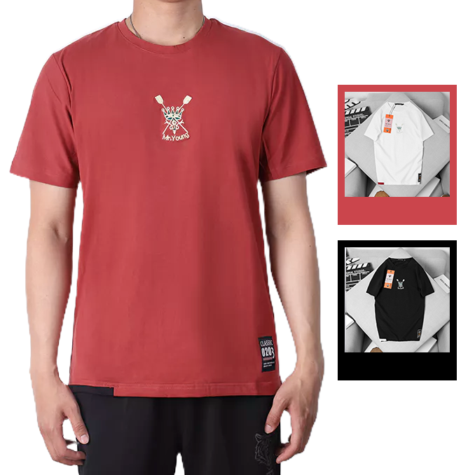 ab405.png Áo Thun Nam Cổ Tròn Thêu Logo Thun Quảng Châu - AB405