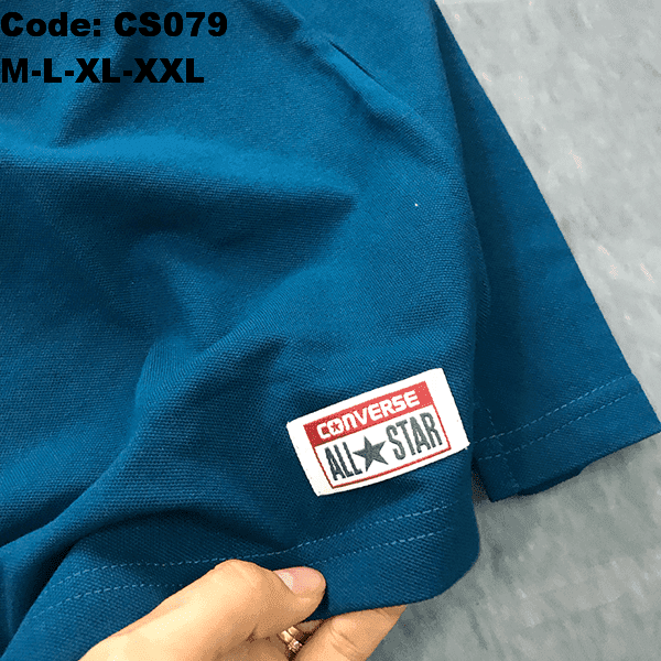 Áo thun nam vải cá mập dập nổi số 76