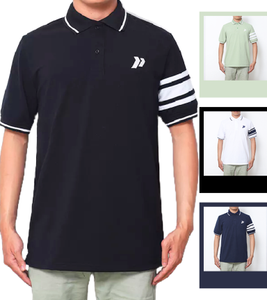 Áo Thun Nam Có Cổ Cá Sấu Đốm Thêu Logo (Có Size 3XL) - CS179