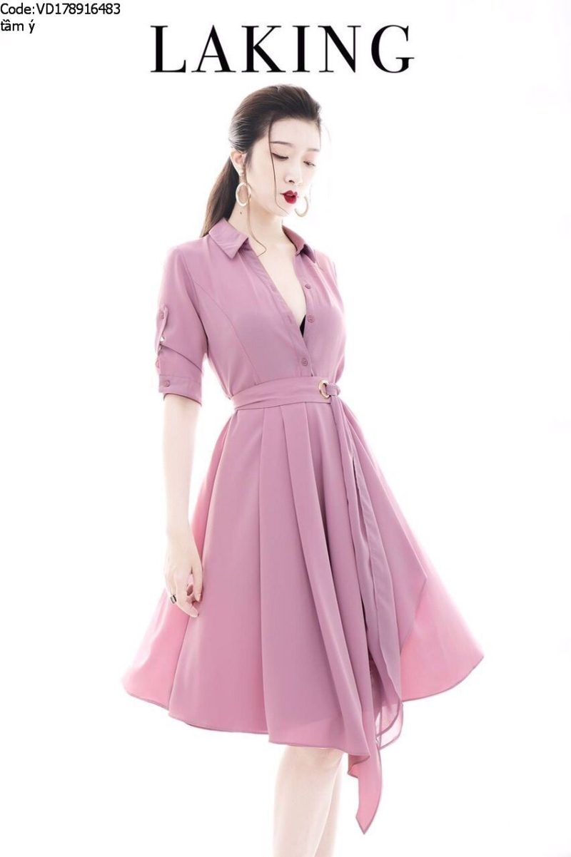 Váy Đầm Tà Xéo Vai Bất Đối Xứng Vải Lụa Tuyết (ĐỎ) - Đầm dáng xòe |  ThờiTrangNữ.vn