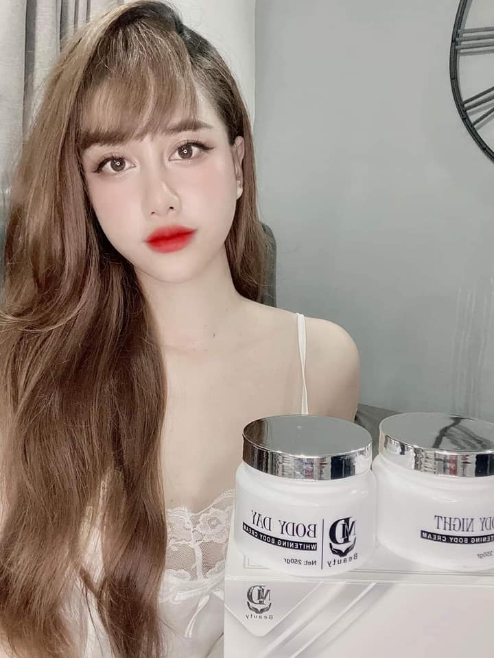 Combo 2 hủ kem body trắng da ngày đêm MD Beauty chính hãng