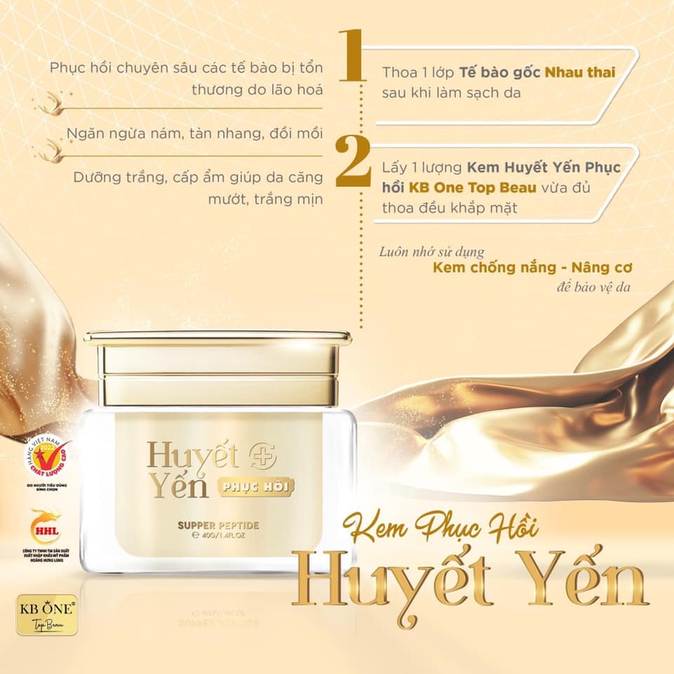 Nâng Niu Và Chăm Sóc Da Với Kem Dưỡng Huyết Yến Phục Hồi KB One 5 Nâng Niu Và Chăm Sóc Da Với Kem Dưỡng Huyết Yến Phục Hồi KB One