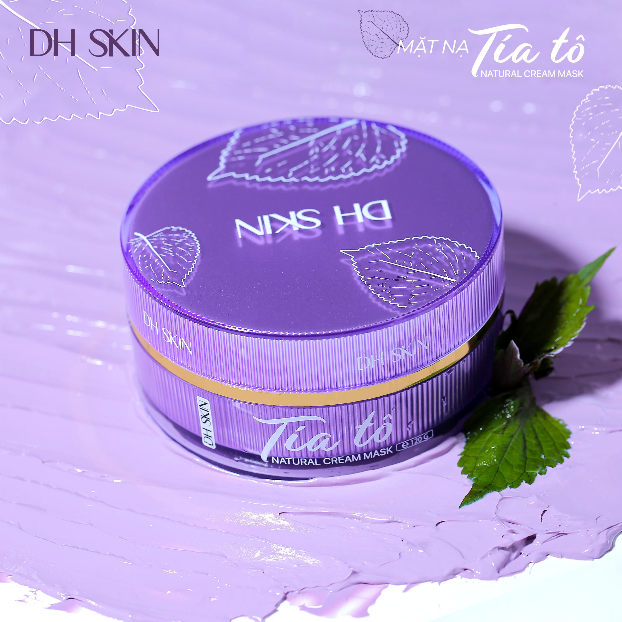 Mặt Nạ Tía Tô DH Skin Chiết Xuất từ Thành Phần Thiên Nhiên