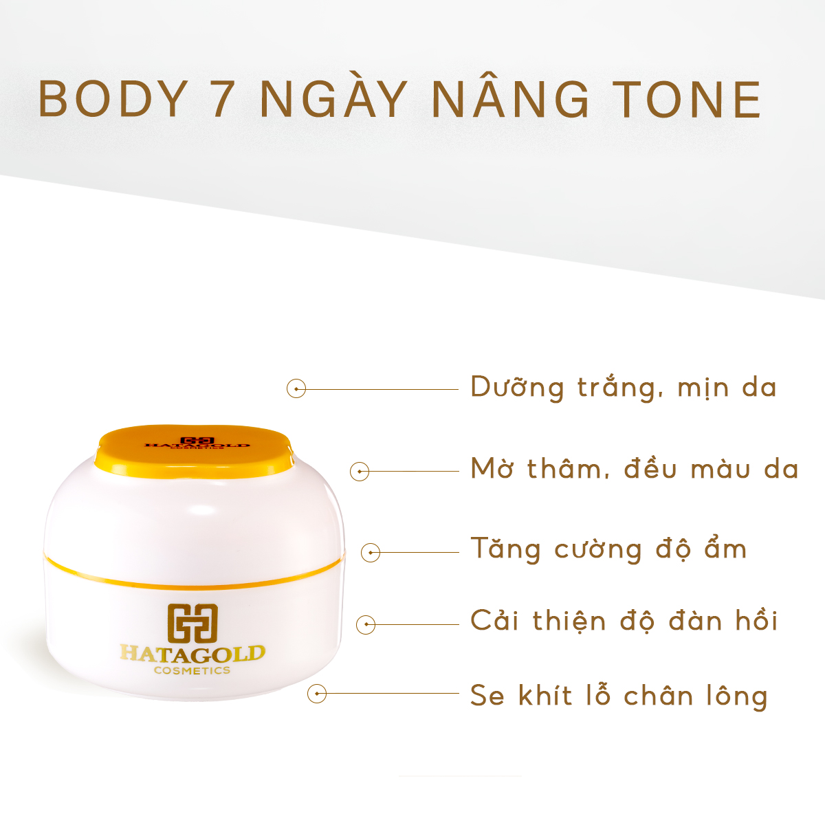 Thay đổi diện mạo sau 7 ngày với sản phẩm body tinh chất vàng Hatagold